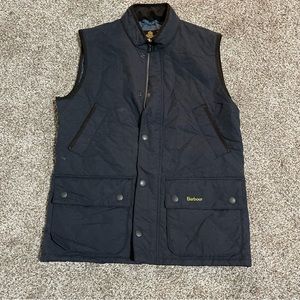 BARBOUR quilted vest in navy blue
